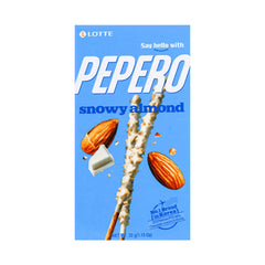 Lotte Pepero Snowy Almond Flavor Biscuit Sticks - 32g - Asian Needs