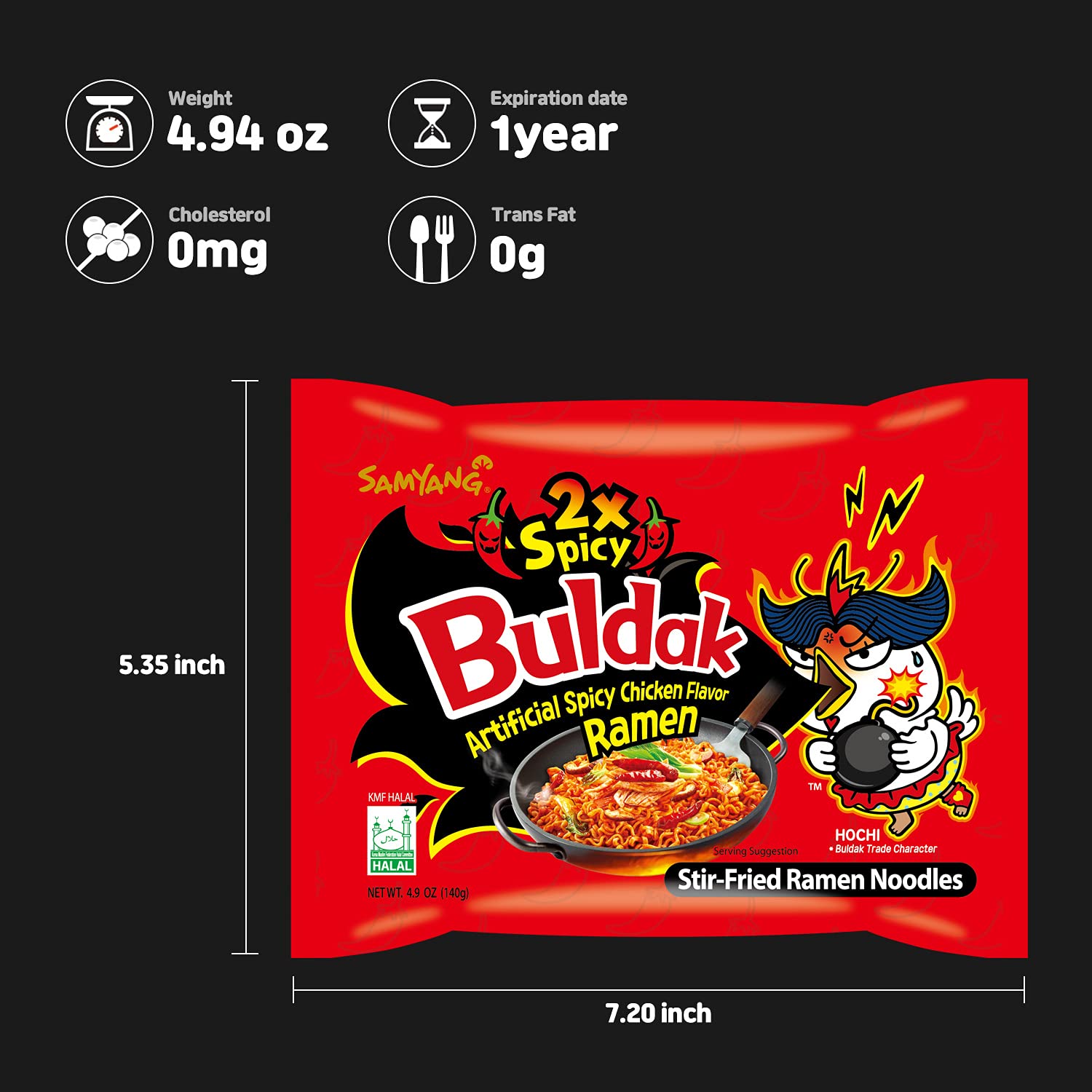 Samyang Buldak Spicy Chicken Flavor Ramen (5 Pack) - 2x Spicy - Asian Needs