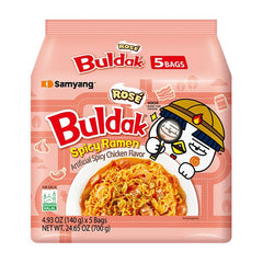 Samyang Buldak Spicy Chicken Stir - Fried Ramen (5 - Pack) - Rose - Asian Needs