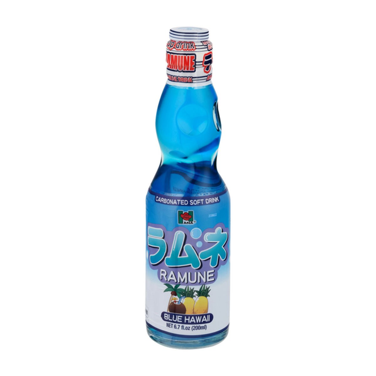 Sangaria Ramune Blue Hawaii Carbonated Drink - 6.7fl oz. - Asian Needs